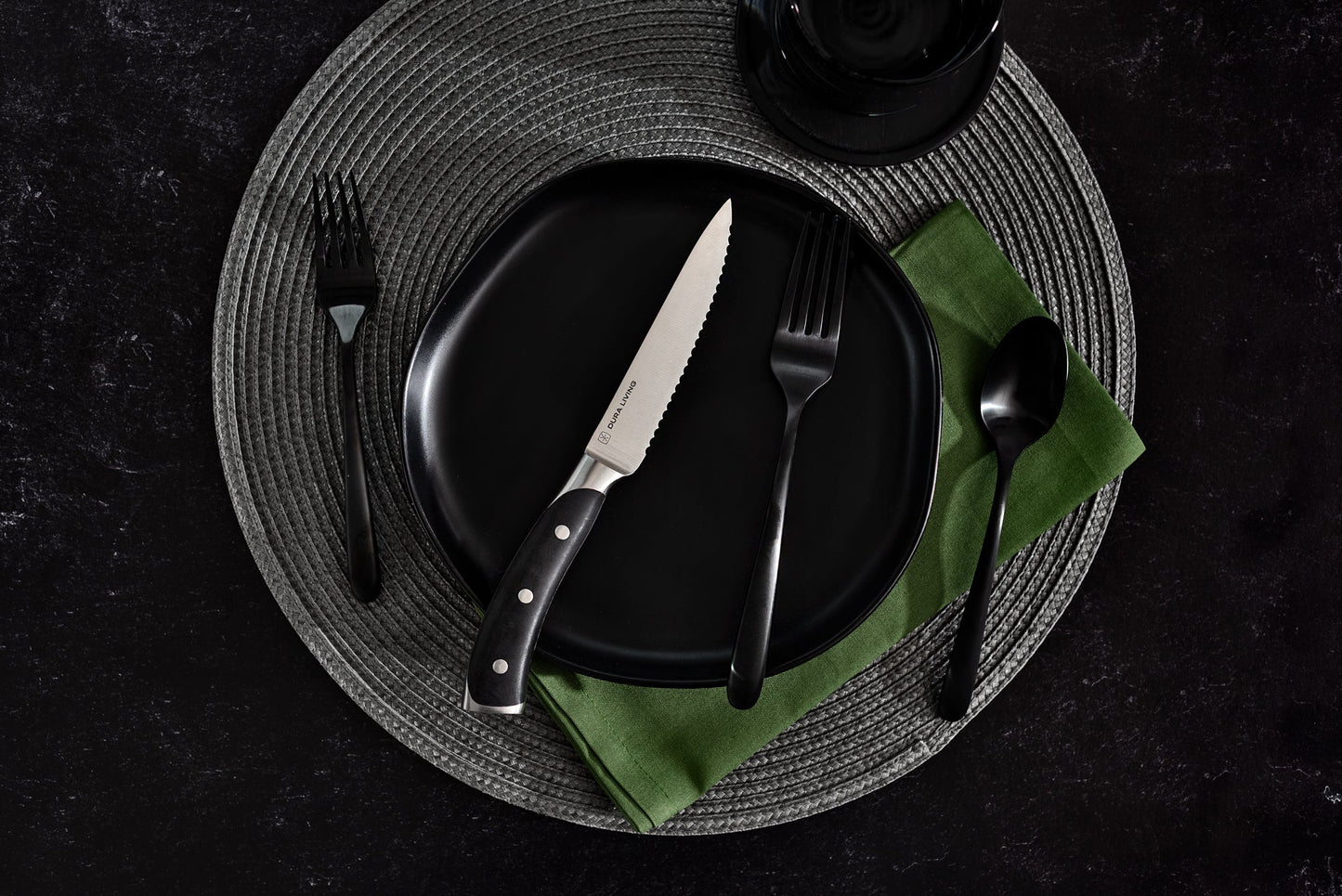 Elite Set of 8 Steak Knives - Black-2