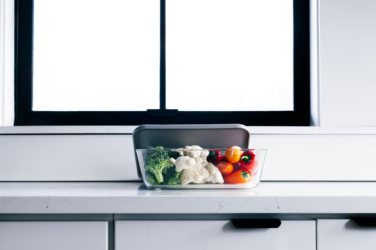 Glass Food Storage Containers - 2 Piece 11 Cup Set (1 Containers + 1 Lids)-0