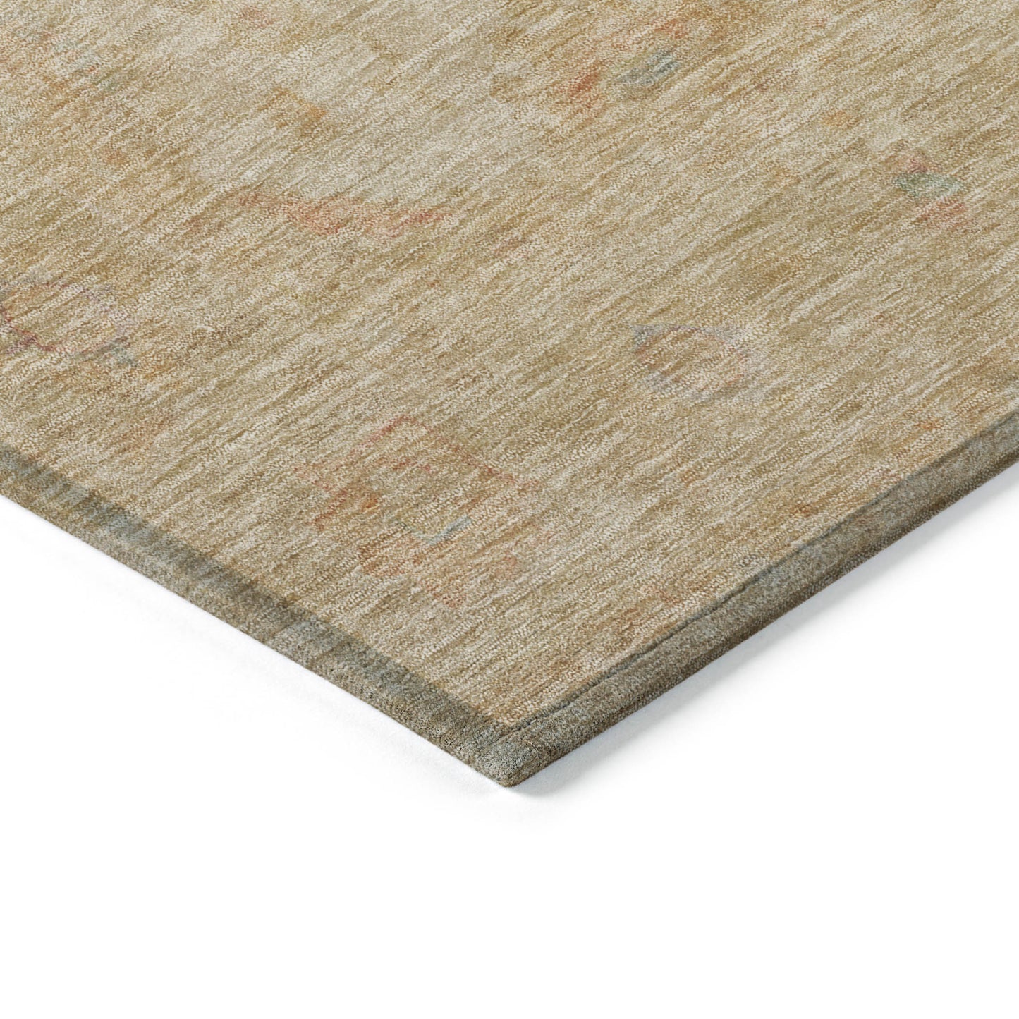 8' X 10' Beige And Rust Floral Medallion Washable Indoor Outdoor Area Rug-3