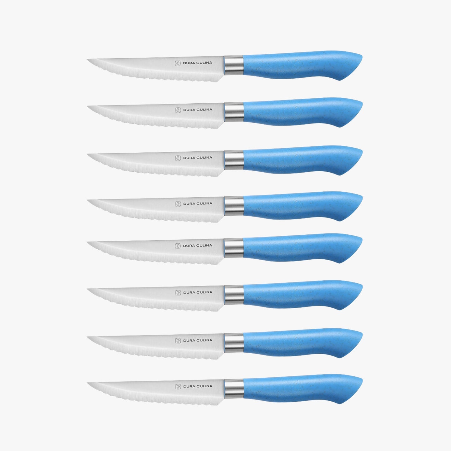 EcoCut 8 Piece Steak Knife Set, Blue-0