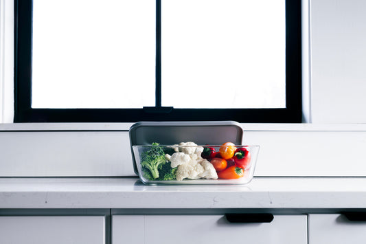 Glass Food Storage Containers - 2 Piece 11 Cup Set (1 Containers + 1 Lids)-0