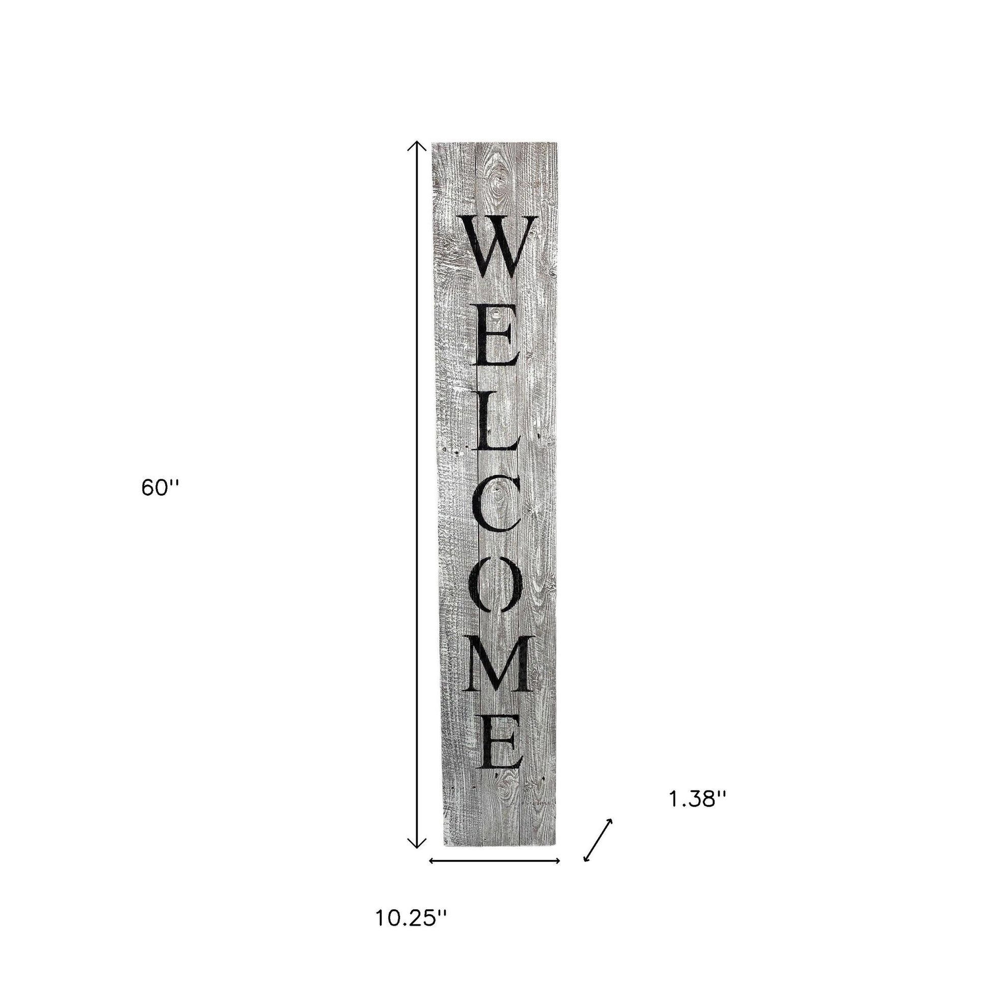 Rustic White Wash Front Porch Welcome Sign-5
