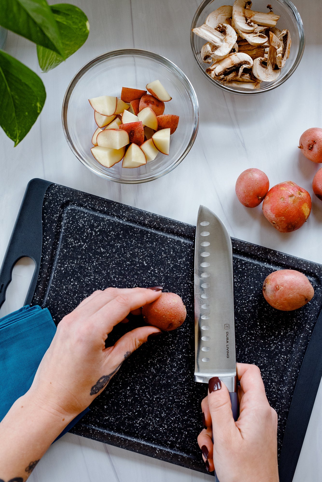 Superior 7 inch Santoku Knife - Gray-2