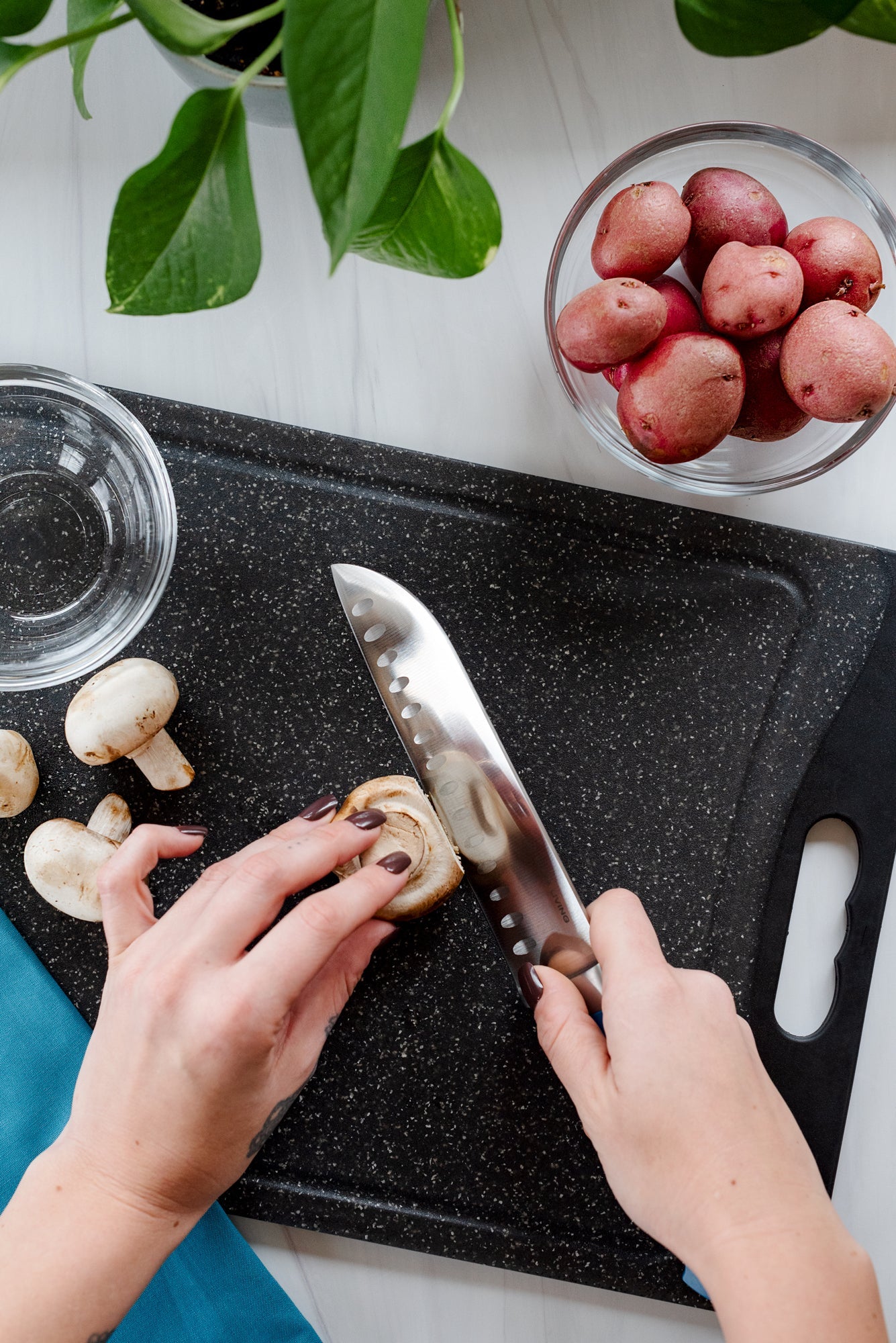 Superior 7 inch Santoku Knife - Gray-3
