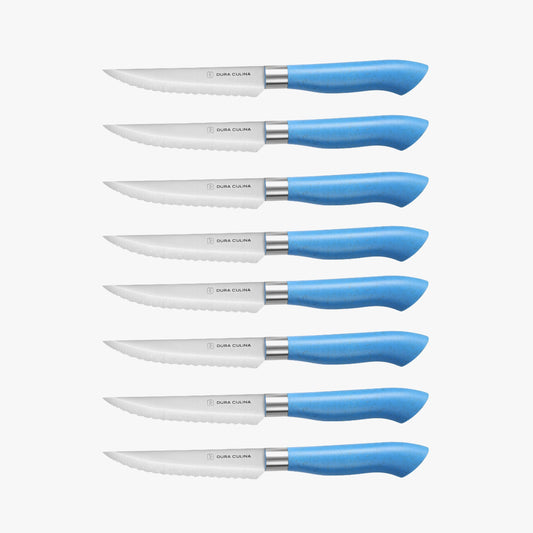 EcoCut 8 Piece Steak Knife Set, Blue-0